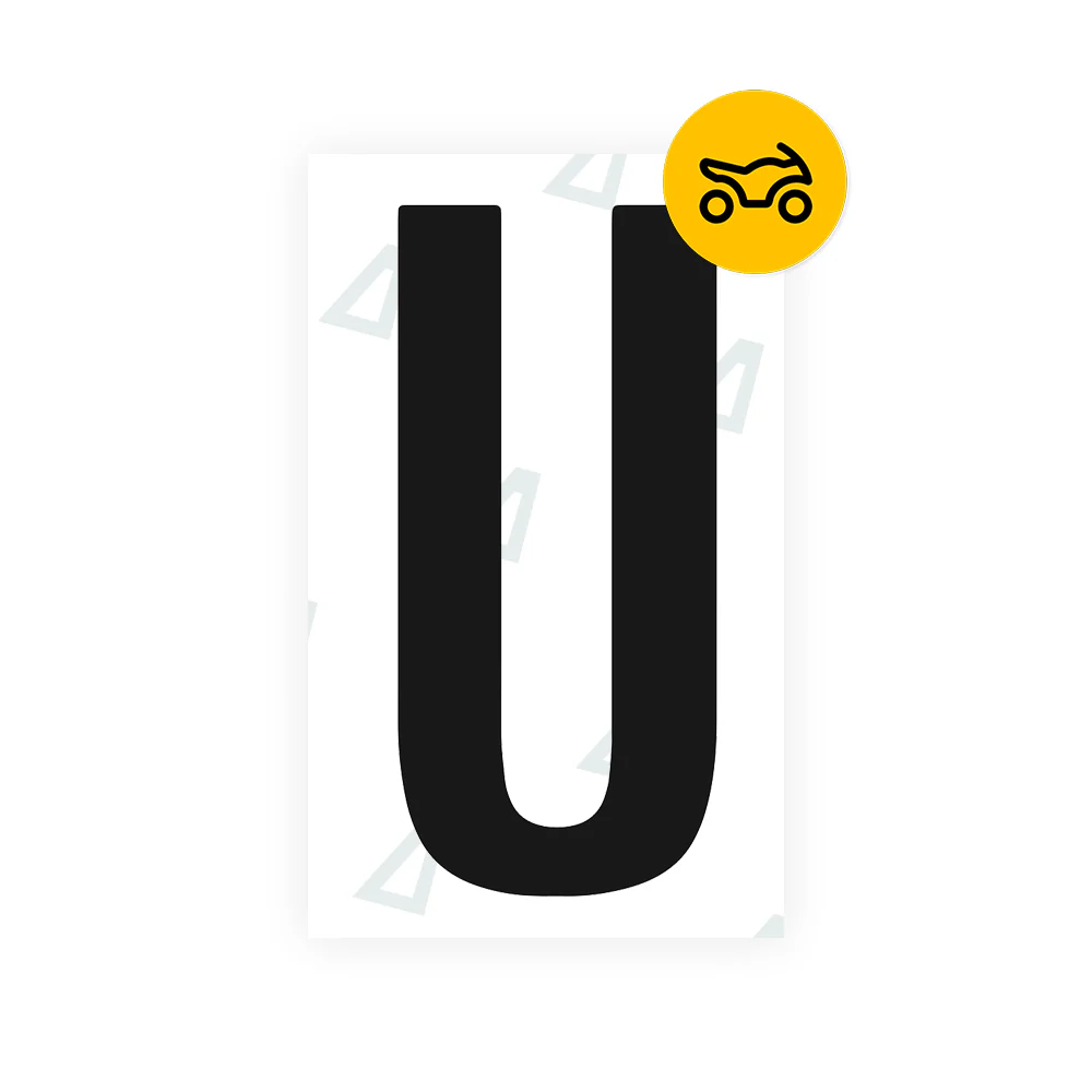 Alite Nanofilm for US (Texas) Moto license plates - Symbol "U"