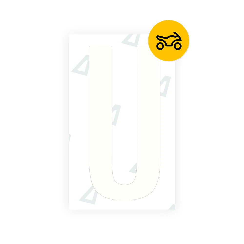 Alite Nanofilm for US (Texas) Moto license plates - Symbol "U" - Image 2