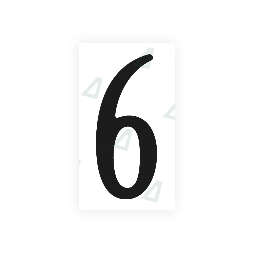 Alite Nanofilm for US (Virginia) license plates - Symbol "6"