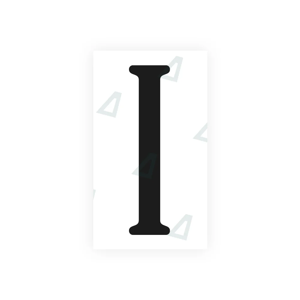 Alite Nanofilm for US (Virginia) license plates - Symbol "I"