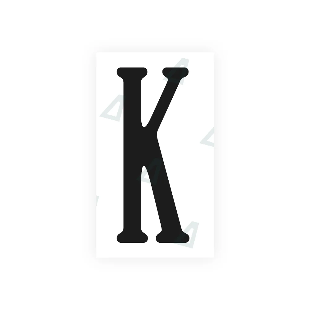 Alite Nanofilm for US (Virginia) license plates - Symbol "K"