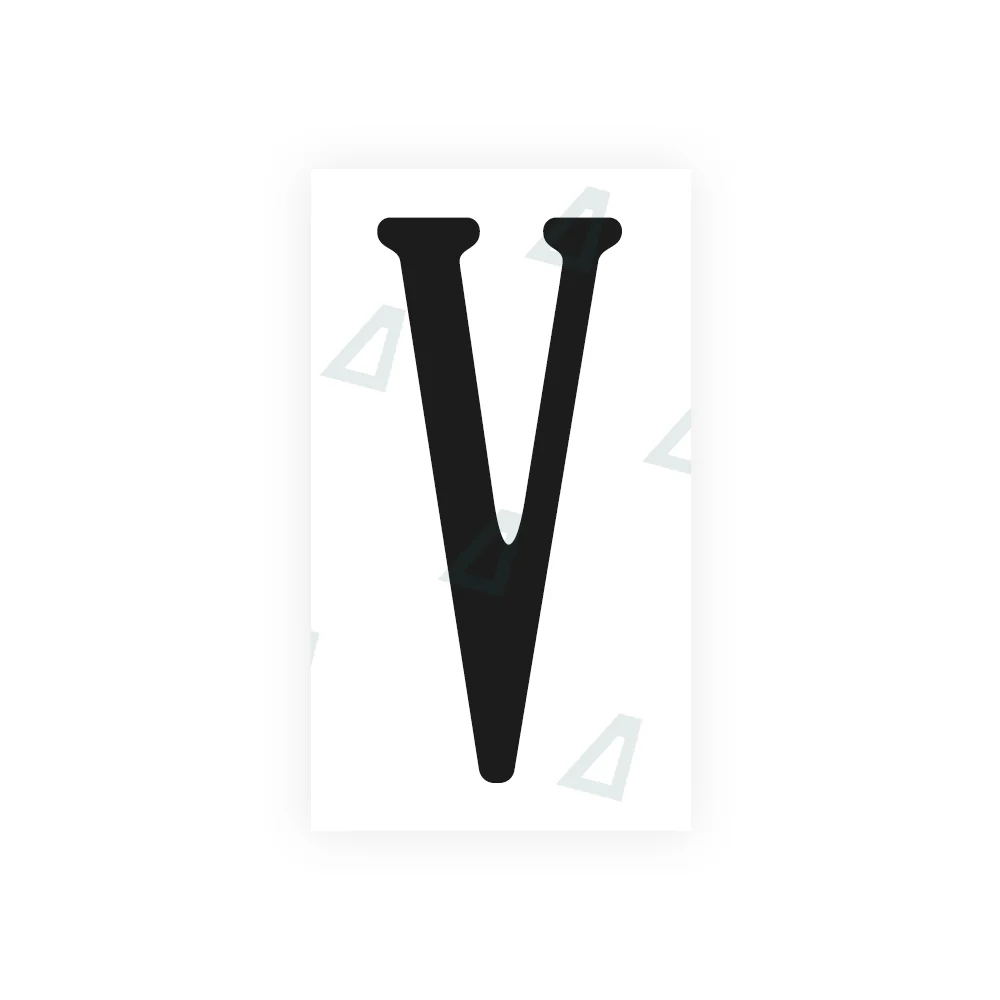 Alite Nanofilm for US (Virginia) license plates - Symbol "V"