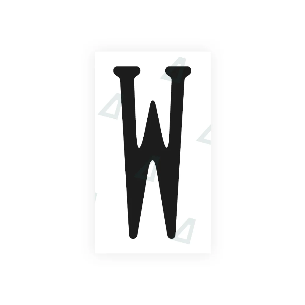 Alite Nanofilm for US (Virginia) license plates - Symbol "W"