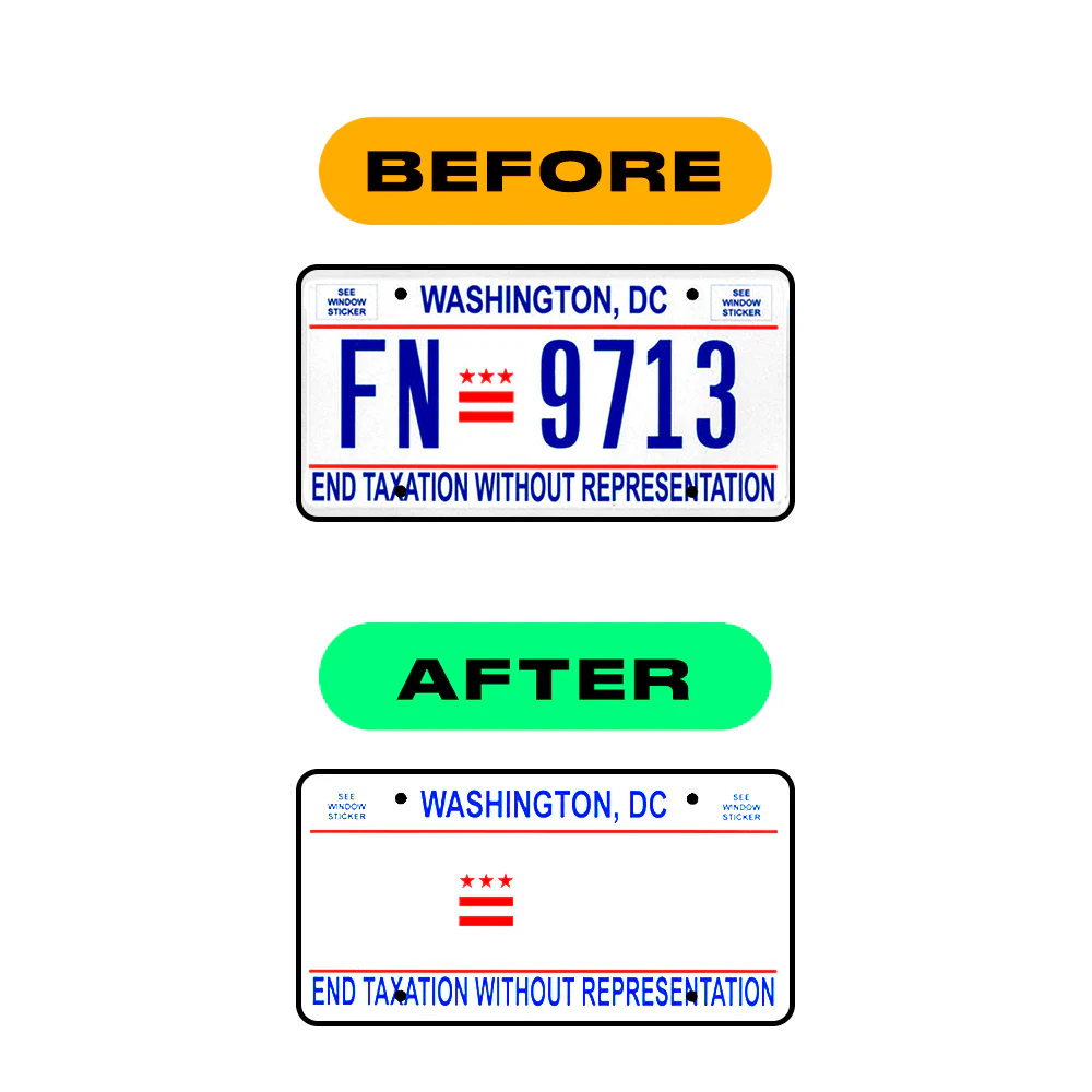 Alite Nanofilm for US (Washington DC) license plates - Symbol "E" - Image 3