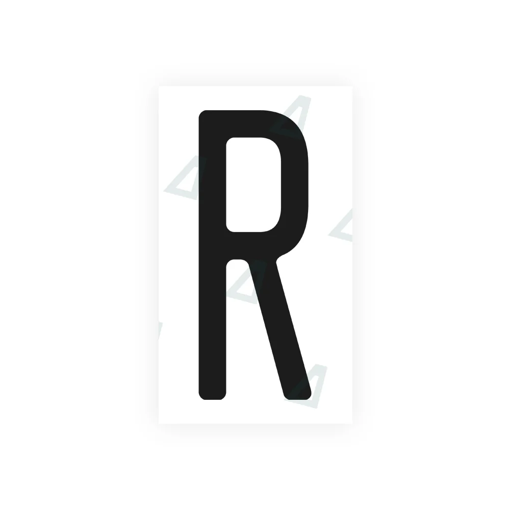Alite Nanofilm for US (Washington State 1998) license plates - Symbol "R"