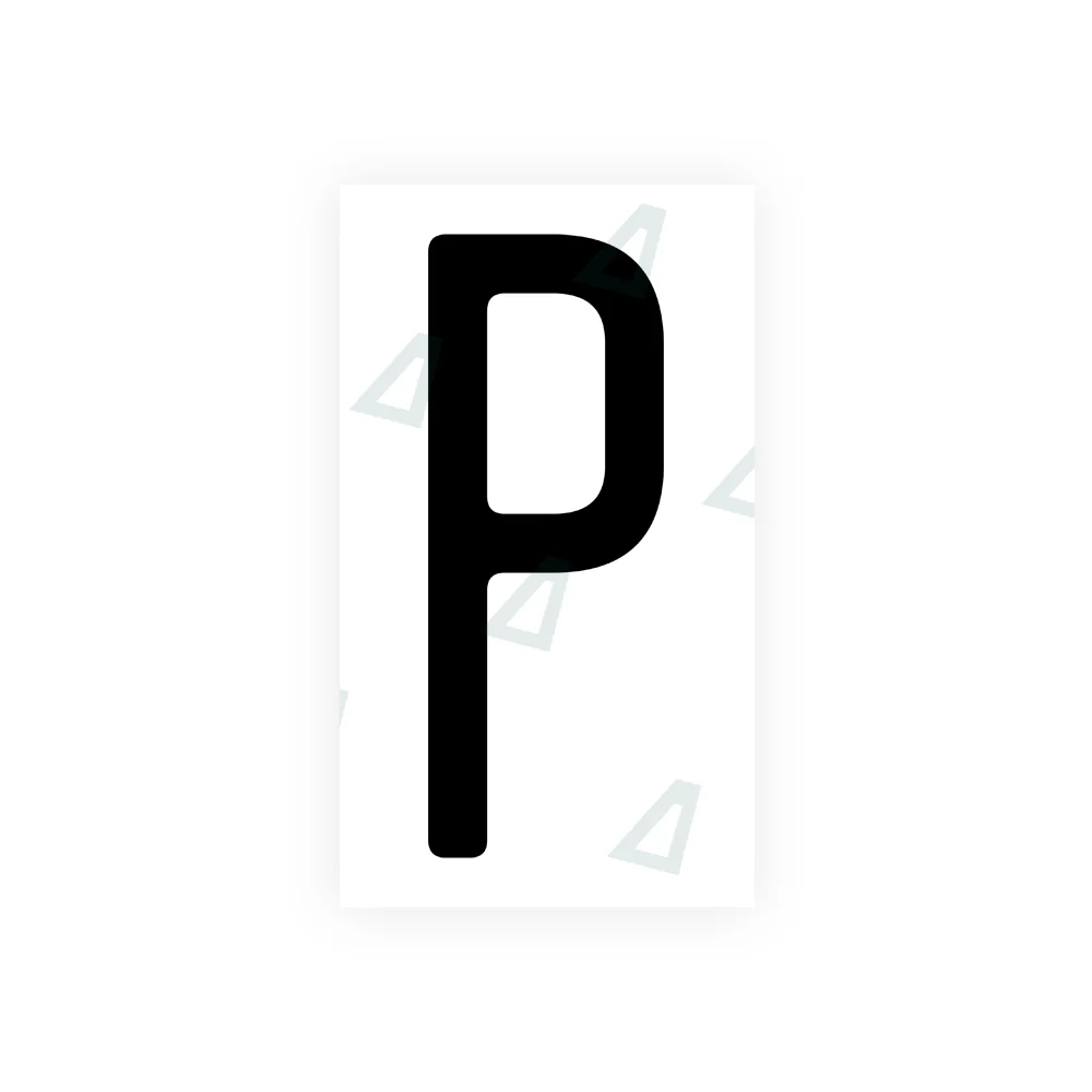 Alite Nanofilm for US (Wisconsin) license plates - Symbol "P"