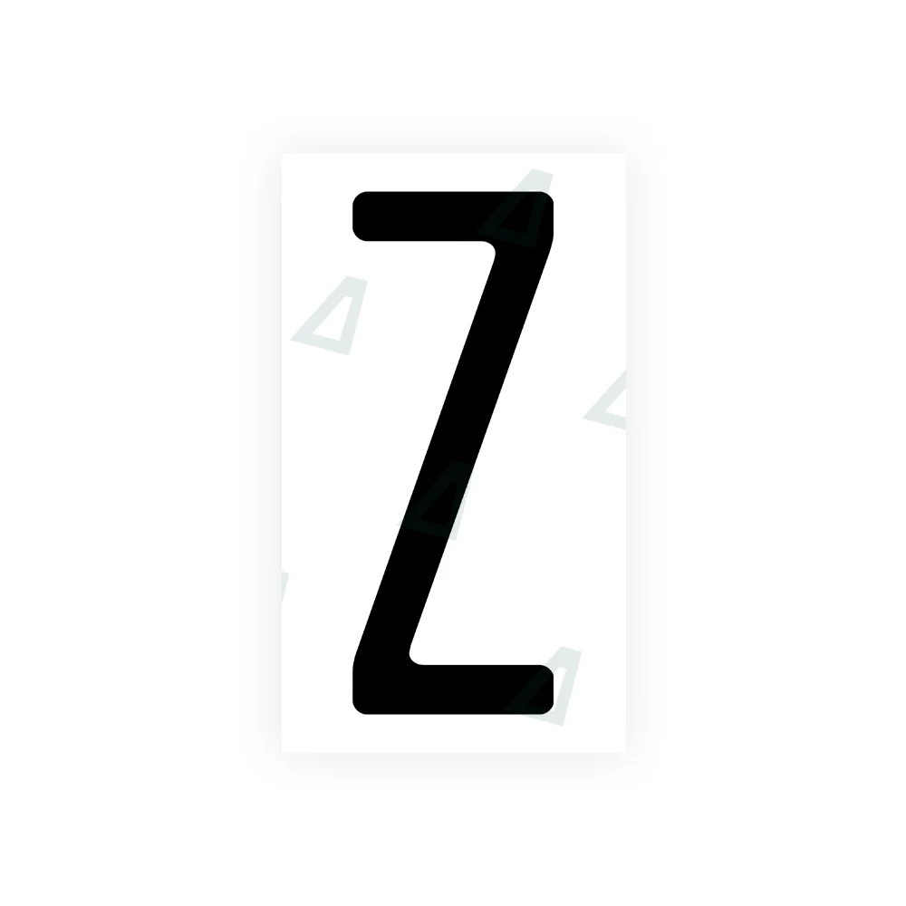 Alite Nanofilm for US (Wisconsin) license plates - Symbol "Z"