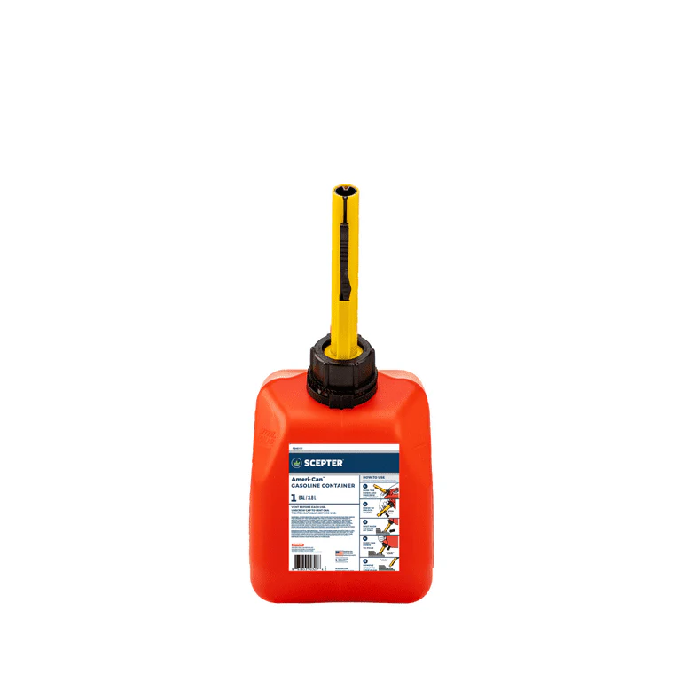 Scepter 1 Gallon Red Gas Can with Easy-Flo Self-Venting Shut-off Spout fg4g113