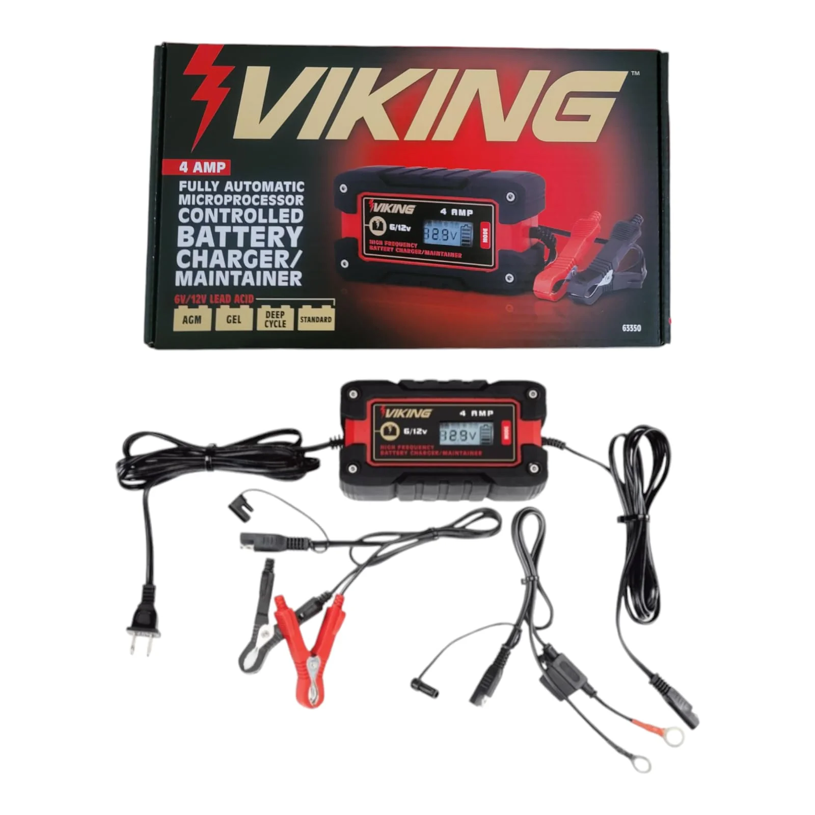 viking 4a Fully Automatic Microprocessor Controlled Battery Charger/Maintainer